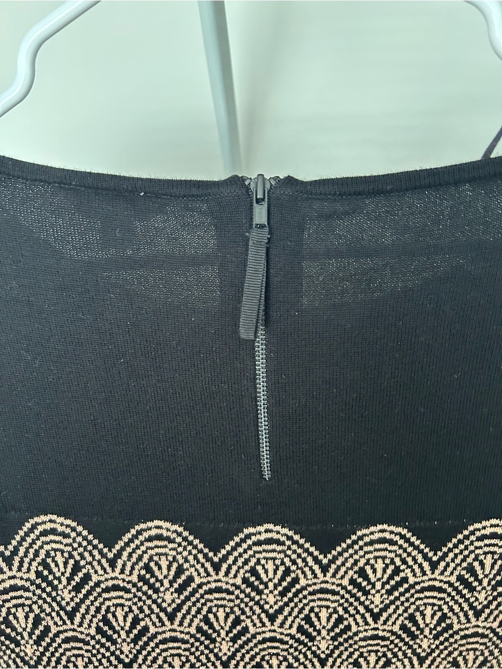 Monsoon Black and Tan Patterned Long-Sleeve Knit Dress - Picture 3 of 6